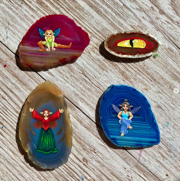 Sur mesure : talisman féérique peint sur agate – Image 4